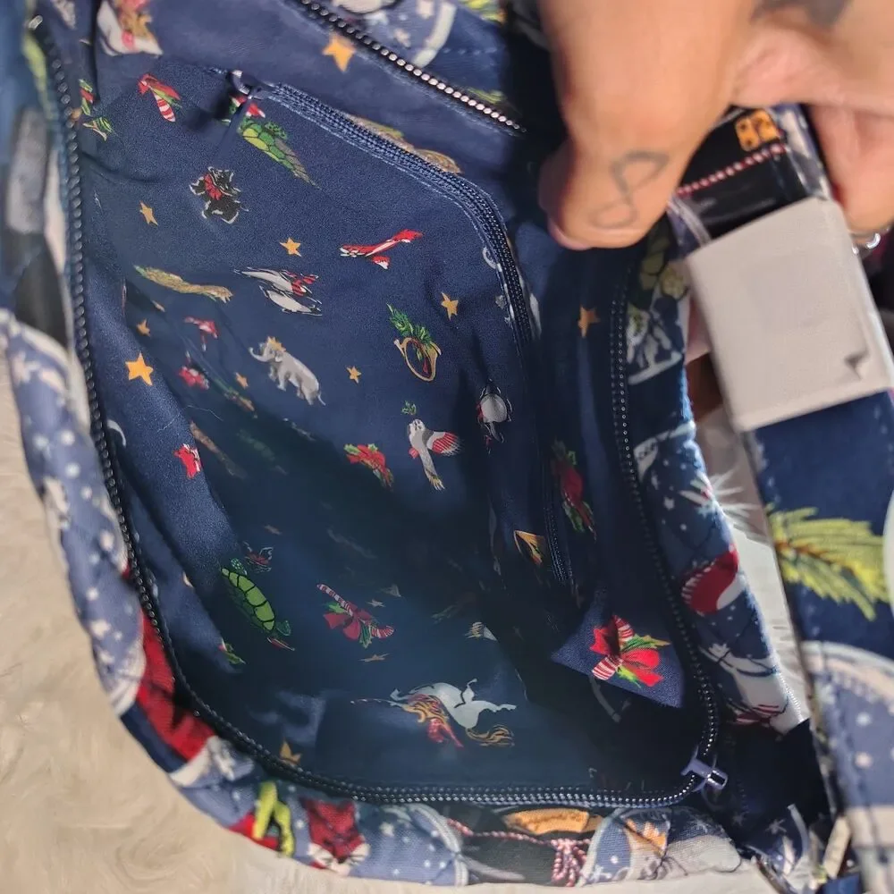 Vera Bradley Snow Globes Triple Zip Hipster  Purse NWTS